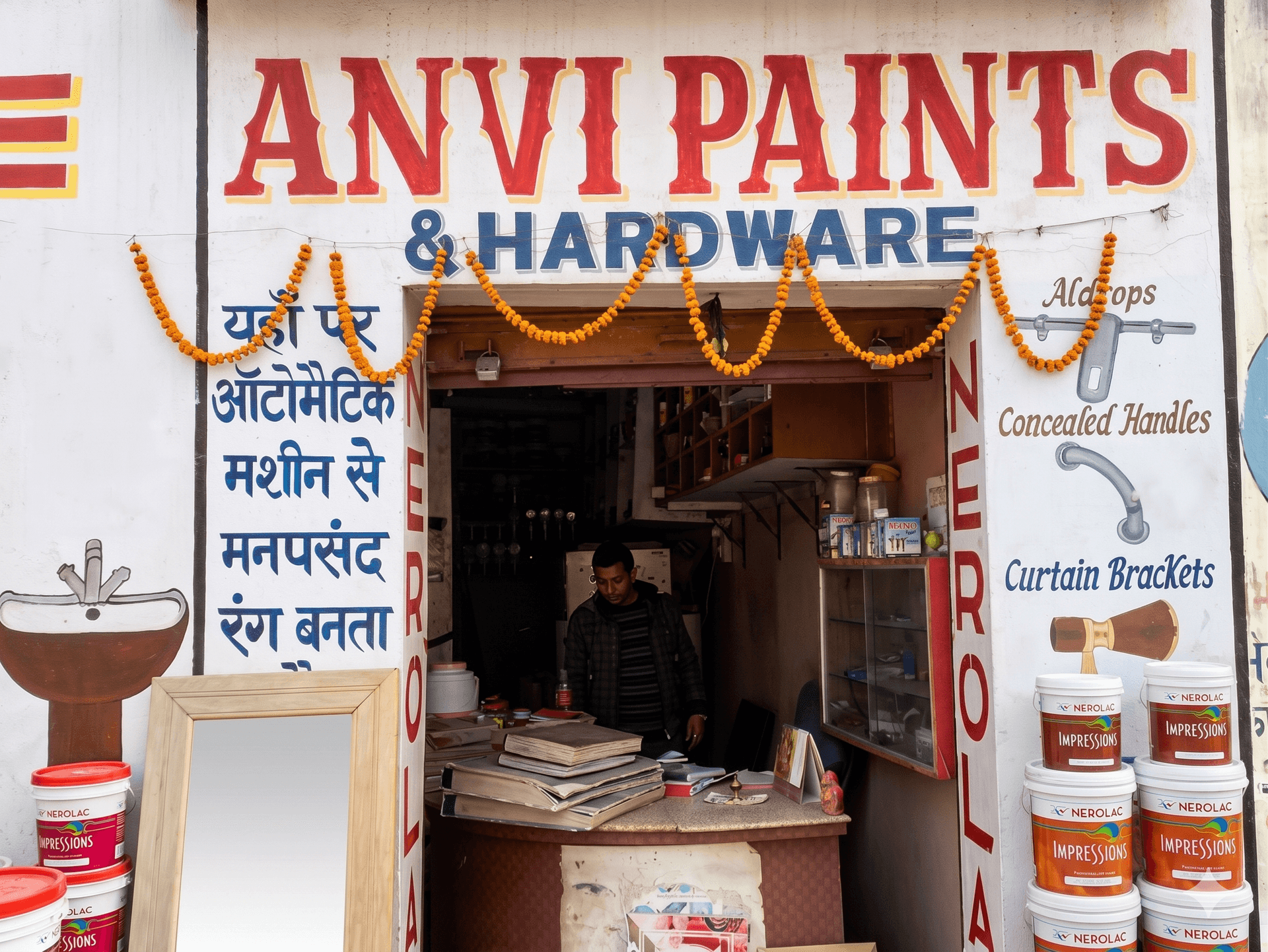 Anvi Paints storefront in Ranchi — Nerolac and Birla Opus authorized dealer since 2013